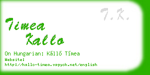 timea kallo business card